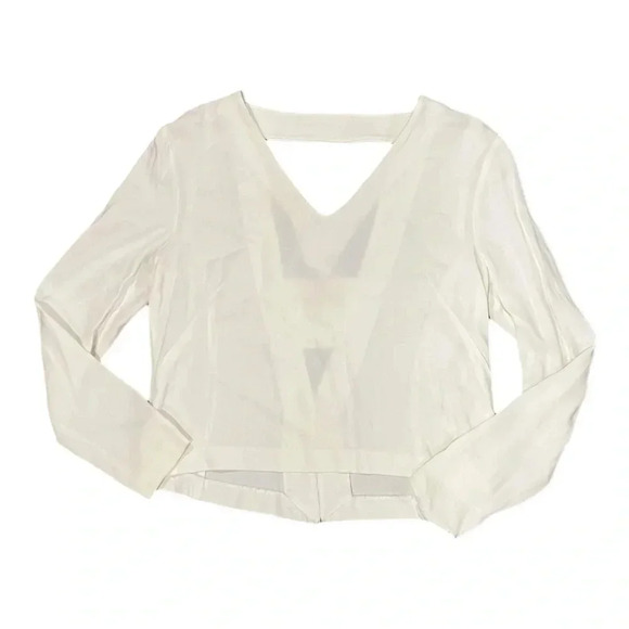 Artelier Nicole Miller Ivory Open Back Blouse S - Picture 1 of 6